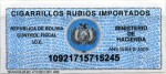 Bolivia tax stamp