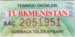 Turkmenistan tax stamp